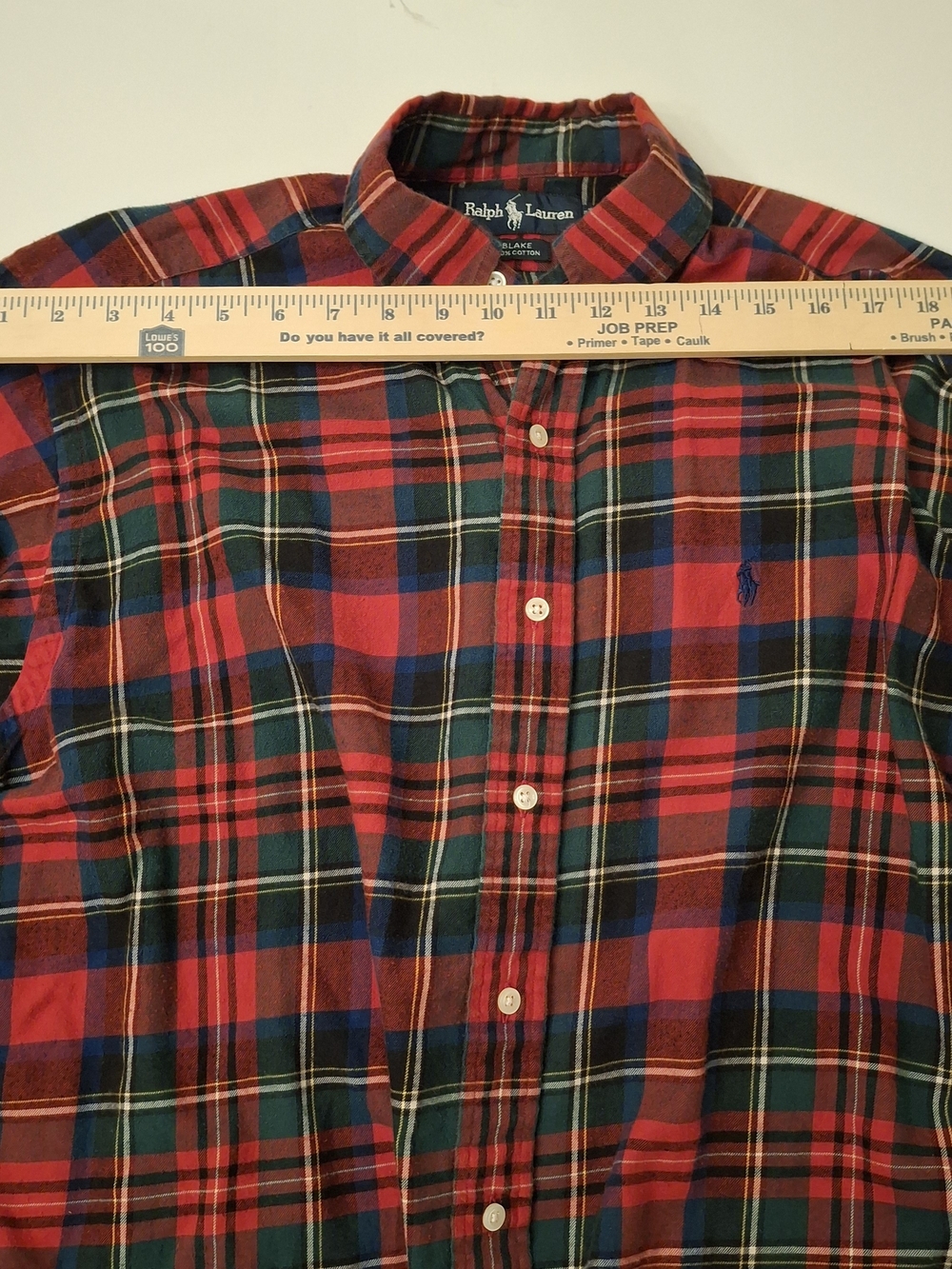 Ralph Lauren Blake Red Plaid Button-Down Shirt Mens Medium - Picture 4 of 7